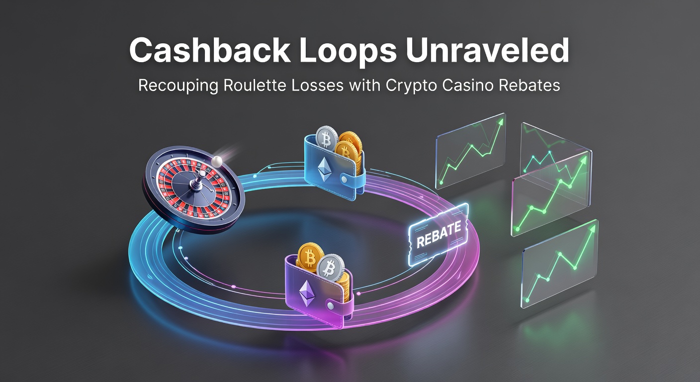 Grafik eines Cashback-Loops in einem Crypto-Casino, die zeigt, wie Verluste in Roulette-Runden durch Rabatte zurückgeholt werden