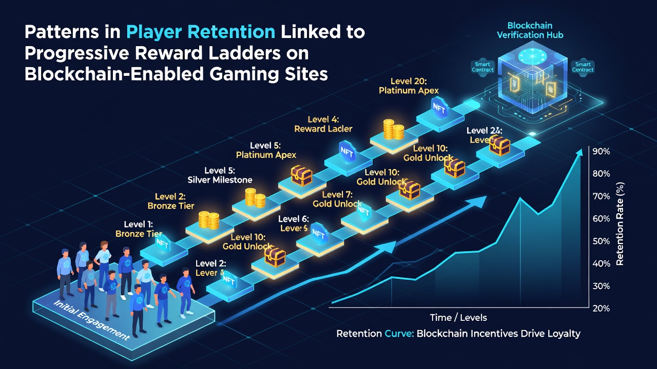 Grafik zu Retentionskurven und Belohnungsstufen in Krypto-Gaming